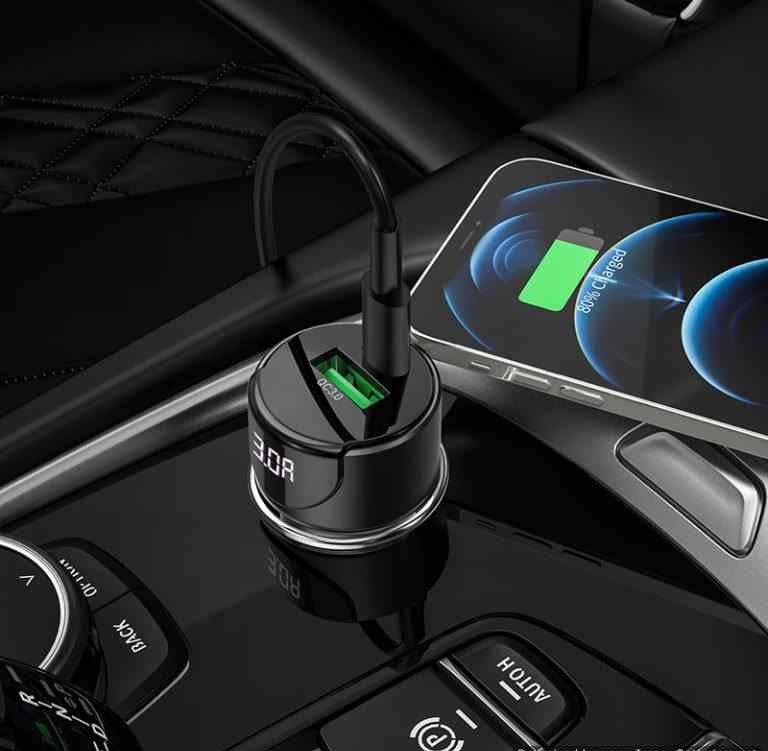 Hoco Z42 dual port car charger ports detail