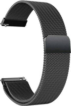 Huawei Watch magnetic loop strap 20mm black front view Kuwait
