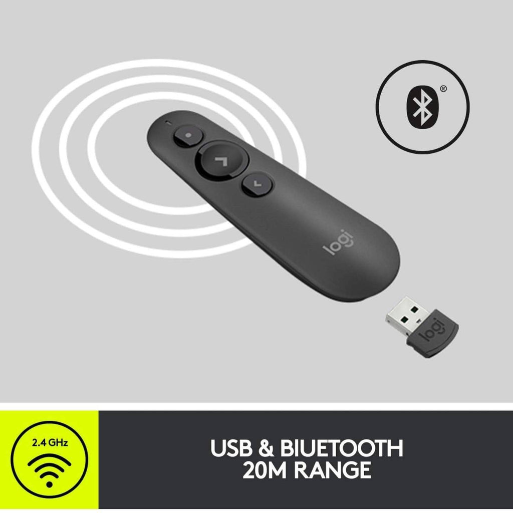 Logitech R500s Bluetooth remote USB receiver and laser pointer