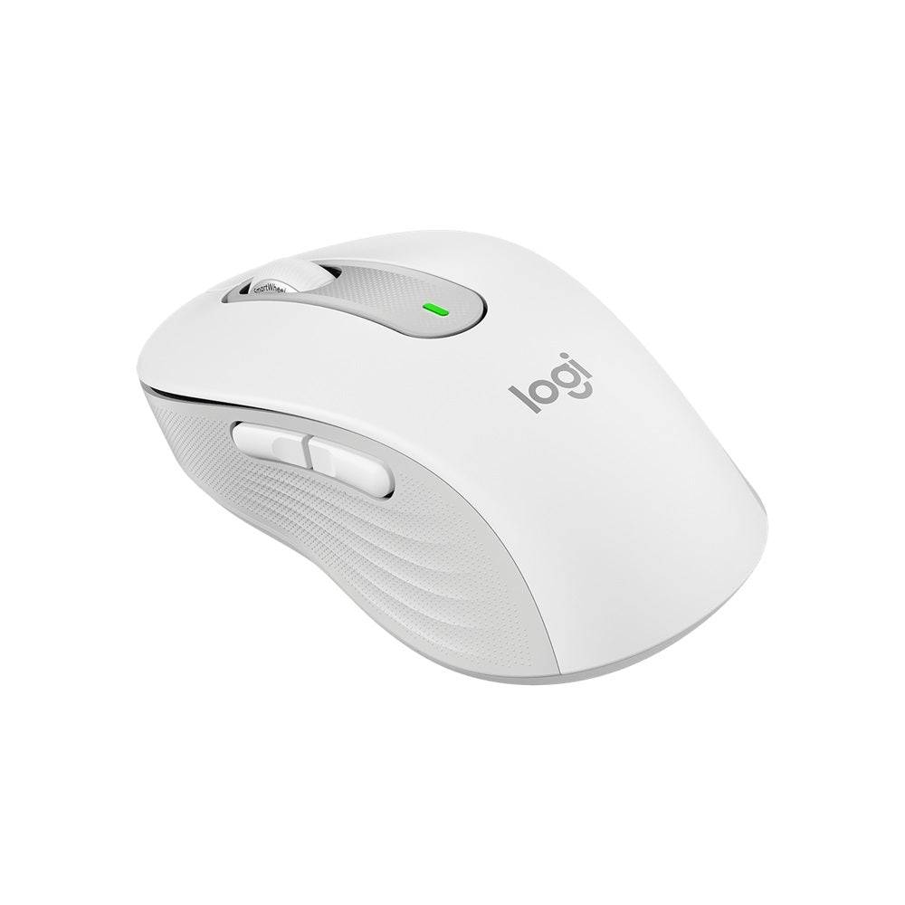 Logitech M650 off-white sculpted ergonomic design