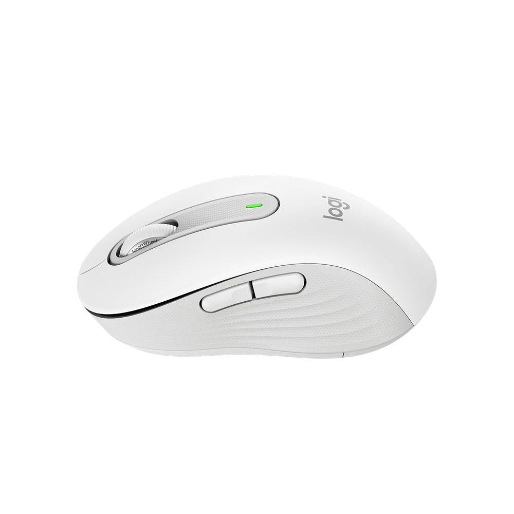 Logitech M650 off-white wireless mouse top view