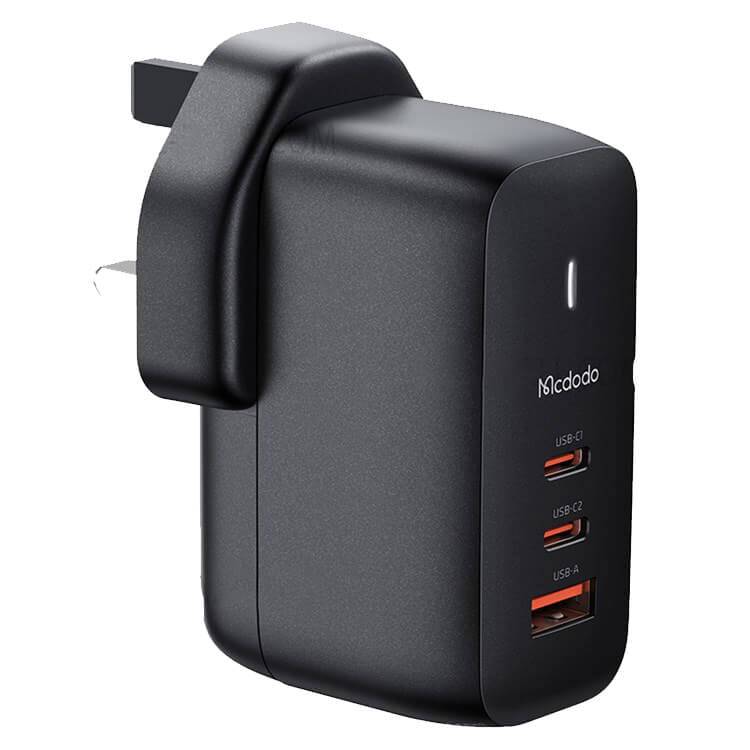 Mcdodo CH-0171 GaN 65W mini 3-port wall charger front view Kuwait