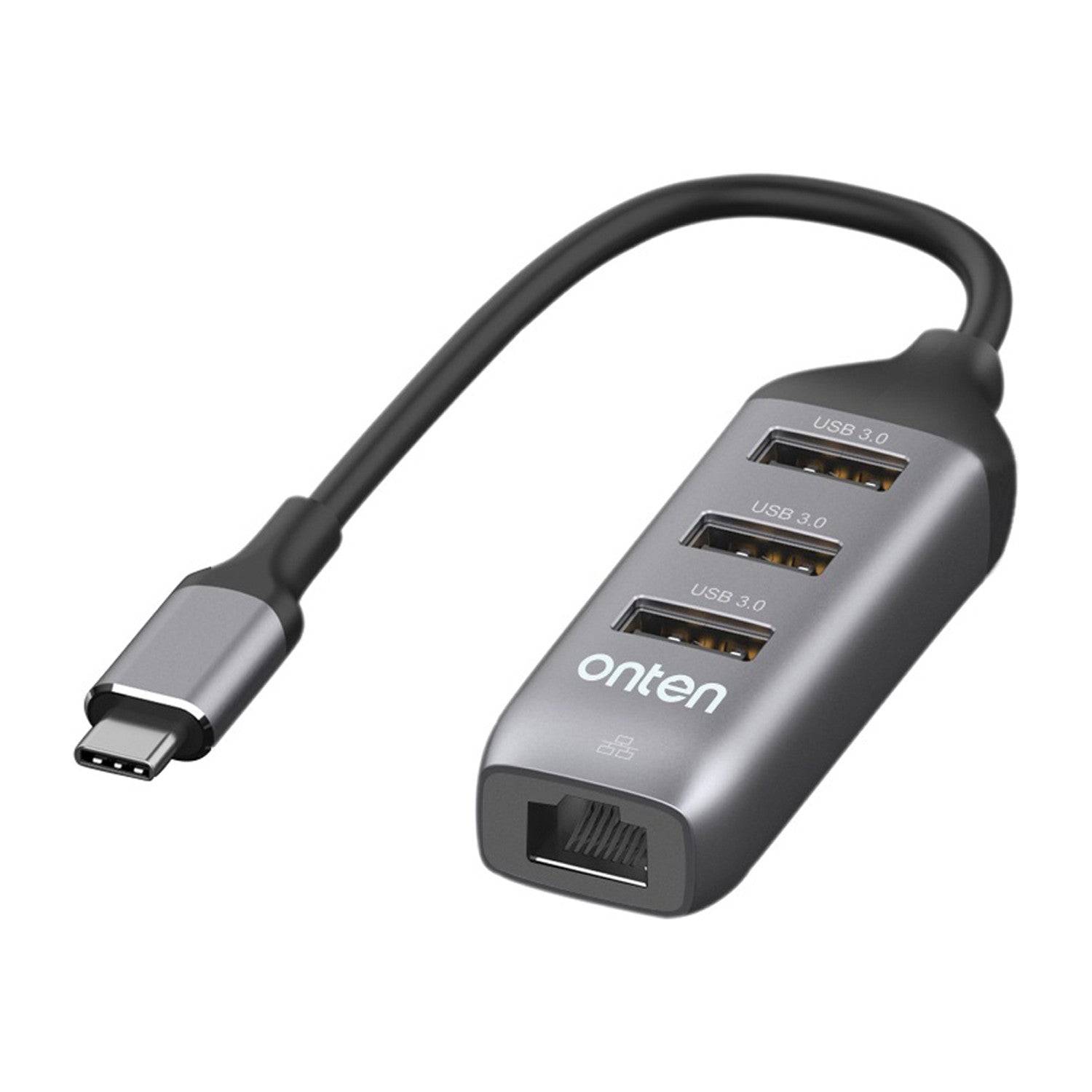 Onten 4-in-1 Type-C multi-function network card front view Kuwait