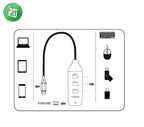 Onten 4-in-1 USB-C network card ports RJ45 USB SD TF