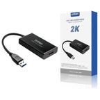 Onten 5202 USB to HDMI adapter connected to 4K TV