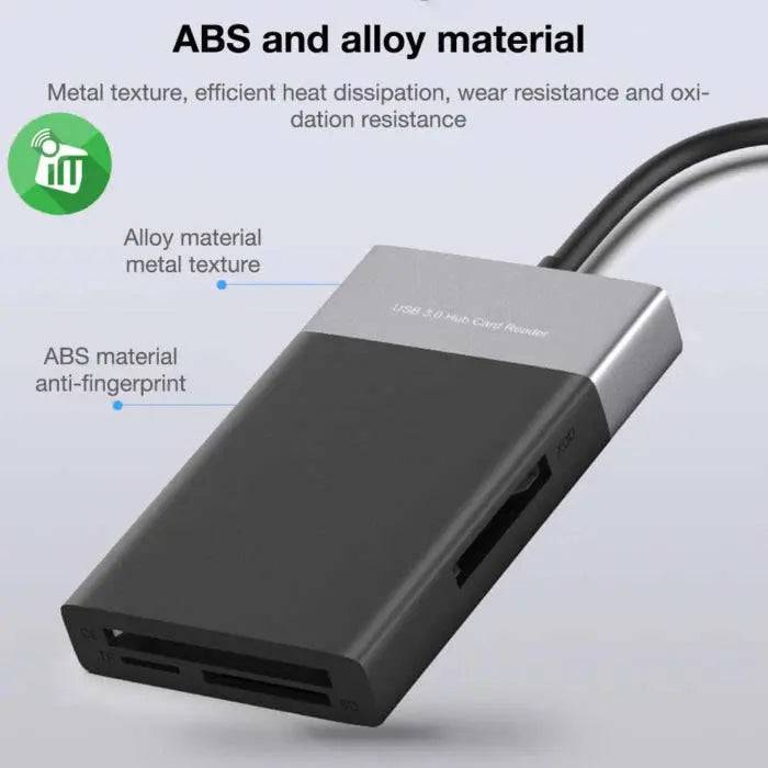 Onten 5215B multi-function card reader in use