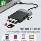 Onten 5215B card reader XQD CF SD TF slots detail