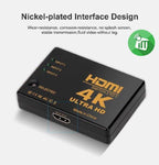 Onten 7593 HDMI 4K splitter connected to multiple sources