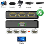 Onten 7593 HDMI splitter switch button detail