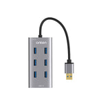Onten 8108 USB 3.0 7-port hub front view showing all ports Kuwait