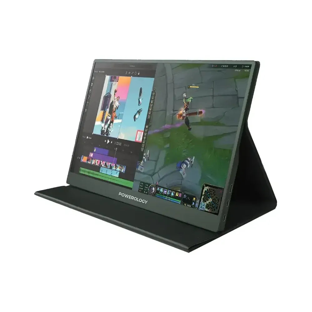 Powerology 15.6 inch ultra-slim portable 144Hz Full HD IPS monitor front view Kuwait