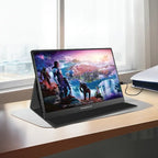Powerology portable 15.6 inch gaming monitor with USB-C and Mini HDMI ports