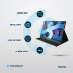 Powerology 15.6 inch FHD IPS portable monitor with laptop PS5 Xbox Nintendo Switch