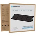 Powerology 200W solar panel unfolded showing monocrystalline cells