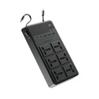 Powerology 2500W 6AC power strip with retractable cables black Kuwait