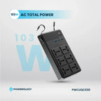 Powerology power strip retractable USB-C cable