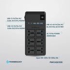 Powerology power strip retractable Lightning cable