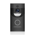 Powerology smart video doorbell with night vision and motion sensor black front view Kuwait