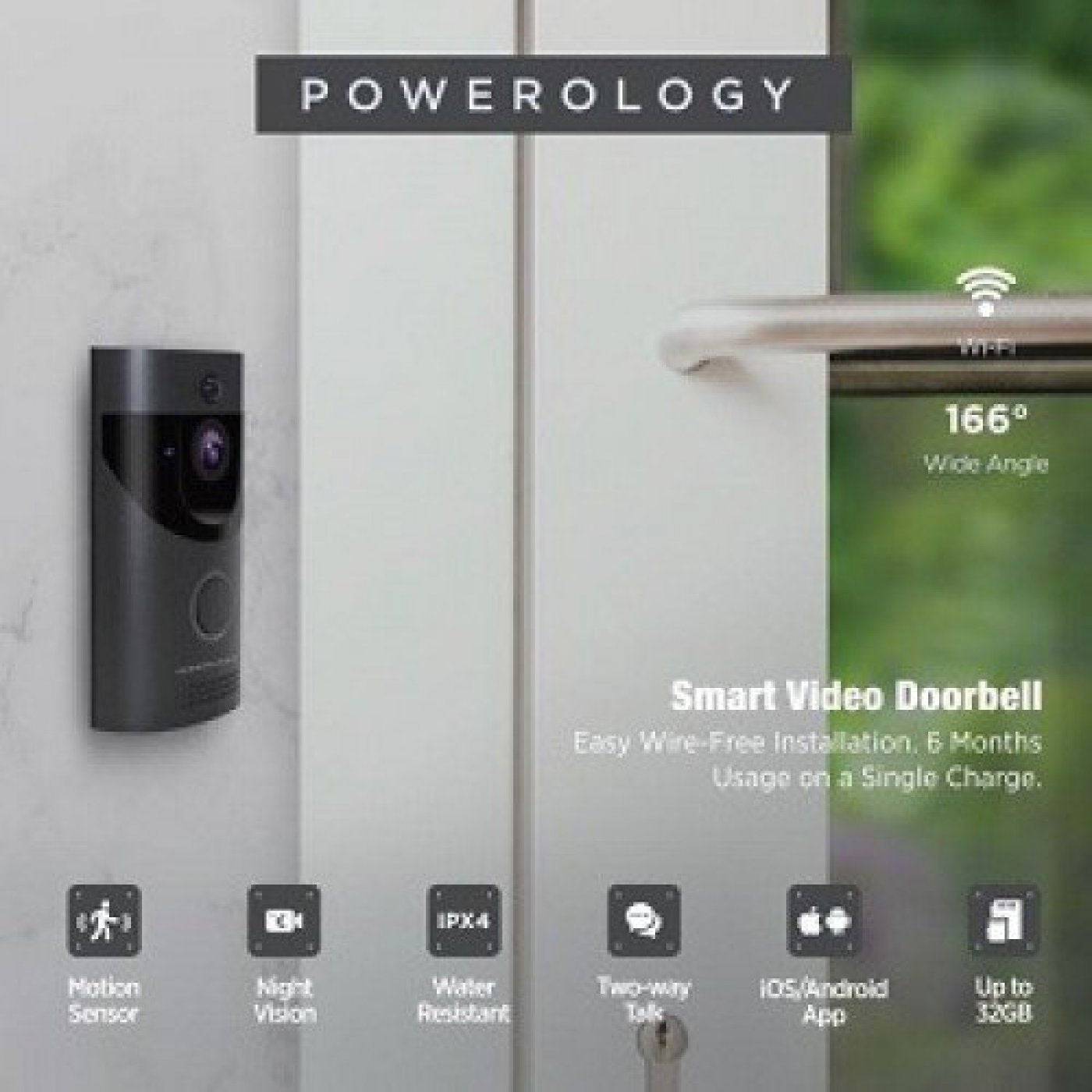 Powerology smart doorbell motion sensor detection