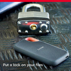 SanDisk Extreme Portable SSD 1TB with carabiner loop