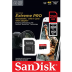SanDisk Extreme PRO microSDXC 256GB card with SD adapter