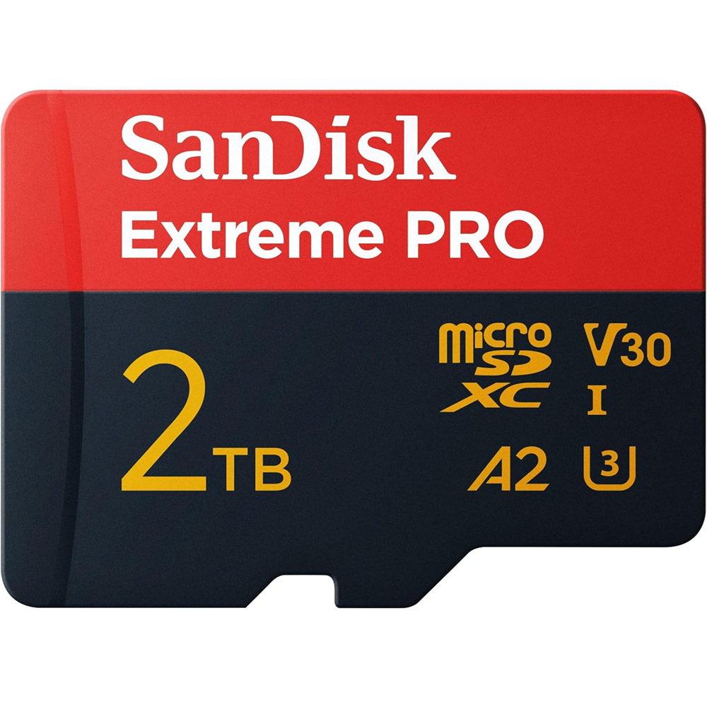 SanDisk Extreme PRO microSDXC 2TB card with SD adapter, up to 250MB/s, A2 U3 V30 4K