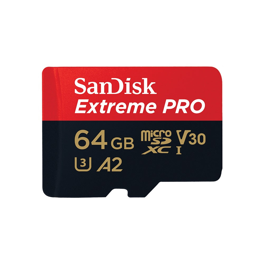 SanDisk Extreme PRO microSDXC 64GB card with SD adapter, up to 200MB/s, A2 U3 V30 4K
