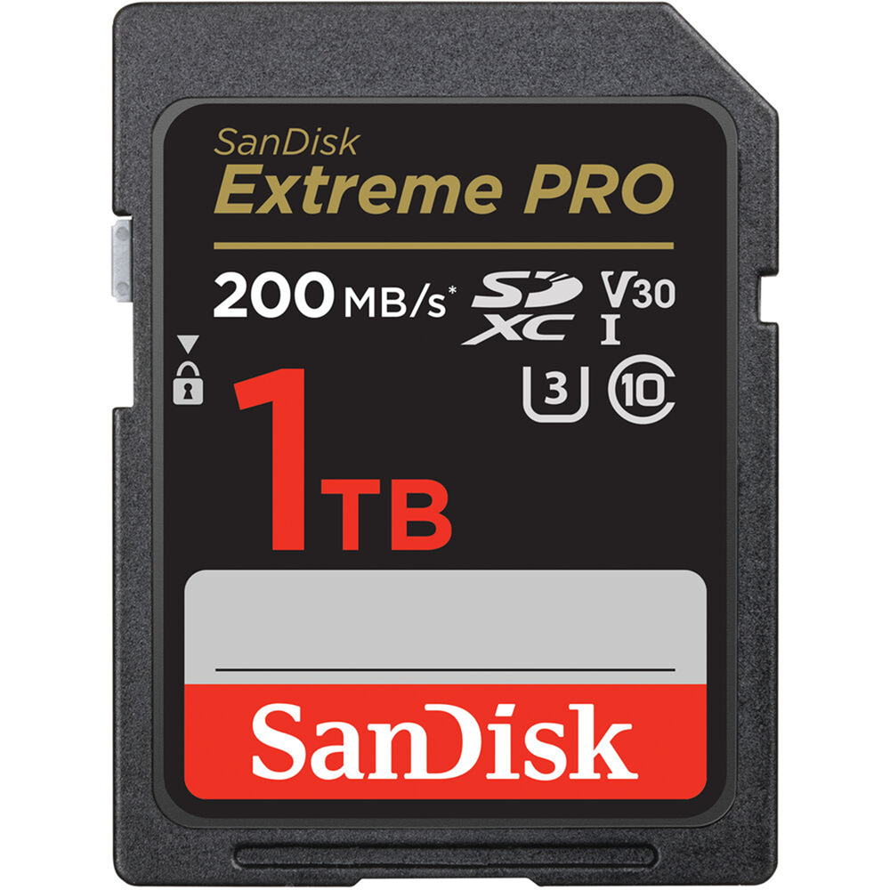 SanDisk Extreme PRO SDXC 1TB UHS-I memory card, up to 200MB/s, U3 V30 4K UHD