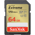 SanDisk Extreme SDXC 64GB UHS-I memory card, up to 170MB/s, U3 V30 4K UHD