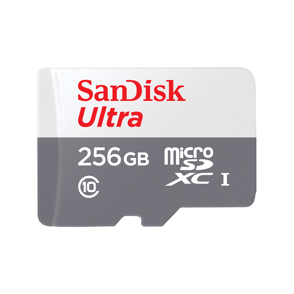 SanDisk Ultra microSDXC 256GB memory card with SD adapter, up to 100MB/s