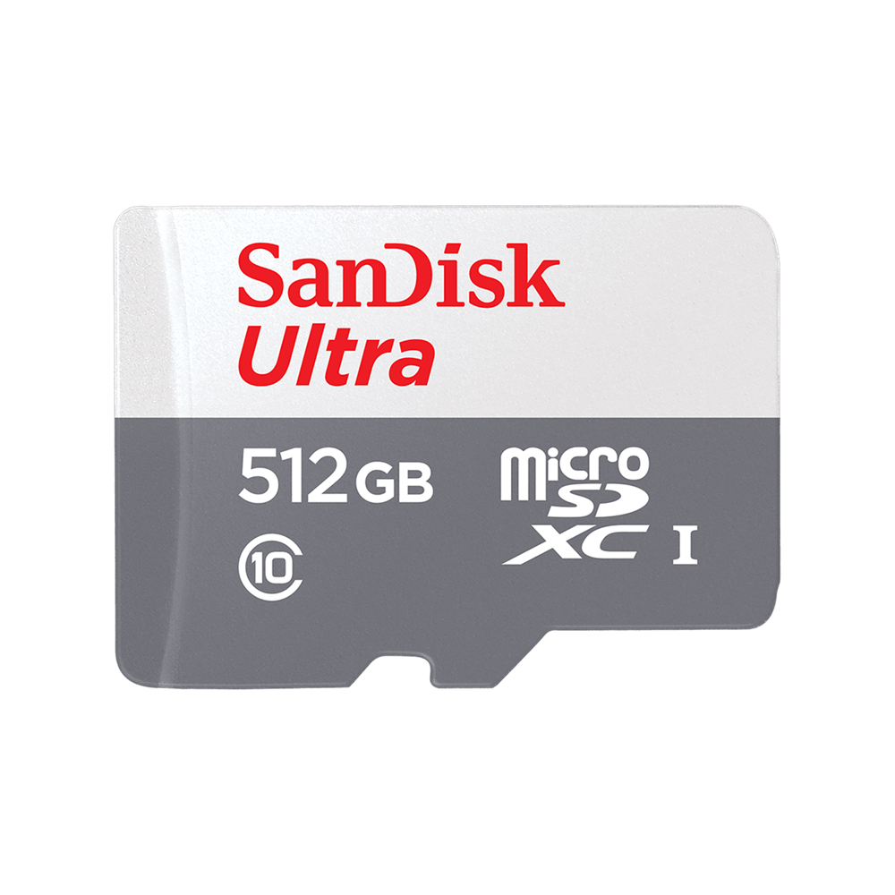 SanDisk Ultra microSDXC 512GB memory card with SD adapter, up to 100MB/s