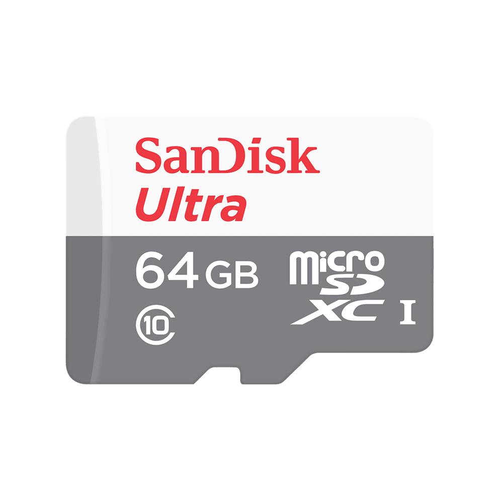 SanDisk Ultra microSDXC 64GB memory card with SD adapter, up to 100MB/s