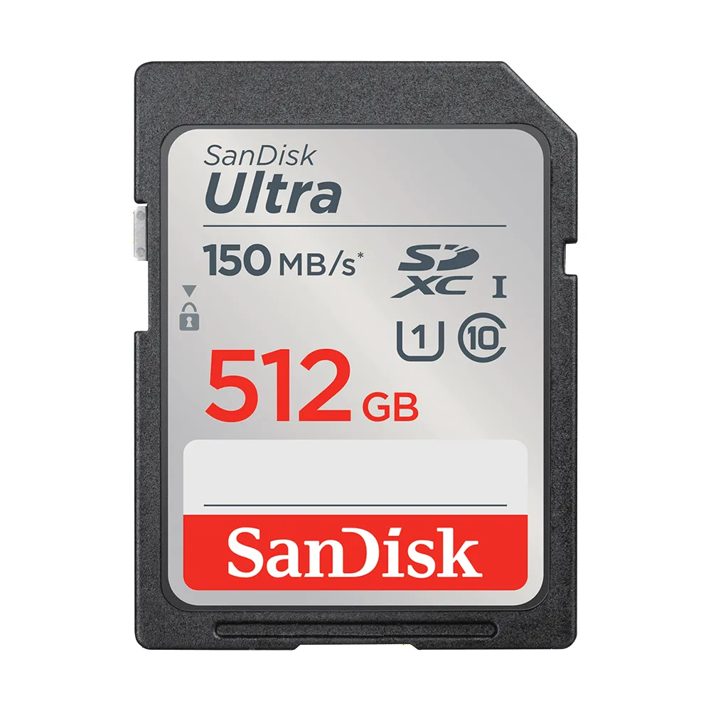 SanDisk Ultra SDXC UHS-I 512GB memory card, up to 150MB/s