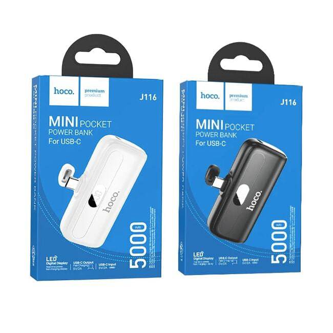 Hoco J116 5000mAh power bank in hand