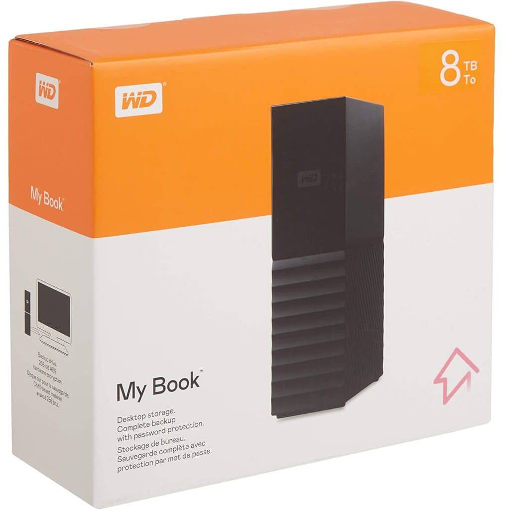 WD 8TB My Book with power adapter
