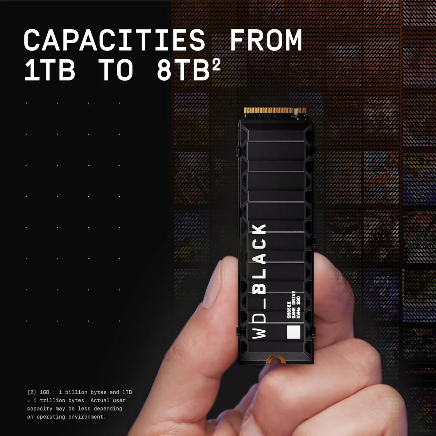 WD Black SN850X 8TB SSD heatsink detail