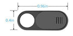 Webcam cover slide black on laptop camera