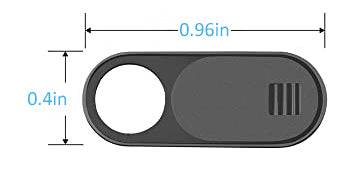Webcam cover slide black on laptop camera