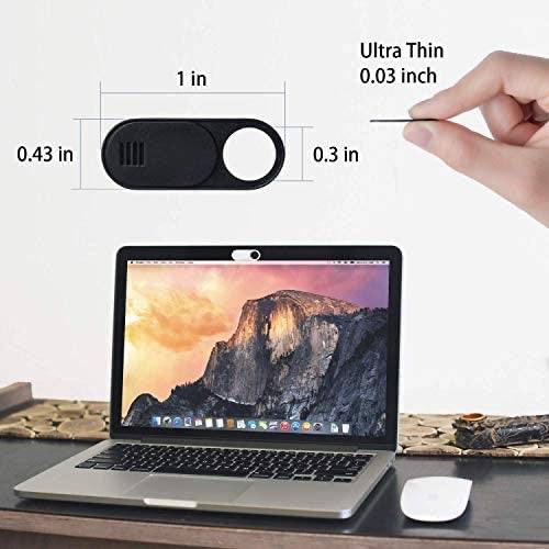 Webcam privacy cover slide open and closed positions